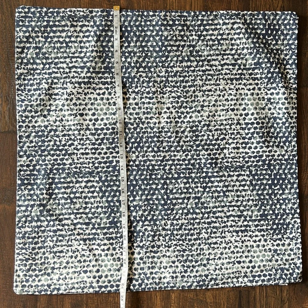 Blue, Gray, and White Patterned Pillow Cover